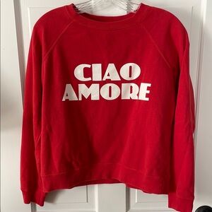 Sézane Red RARE Ciao Aimee Sweatshirt XS 💋